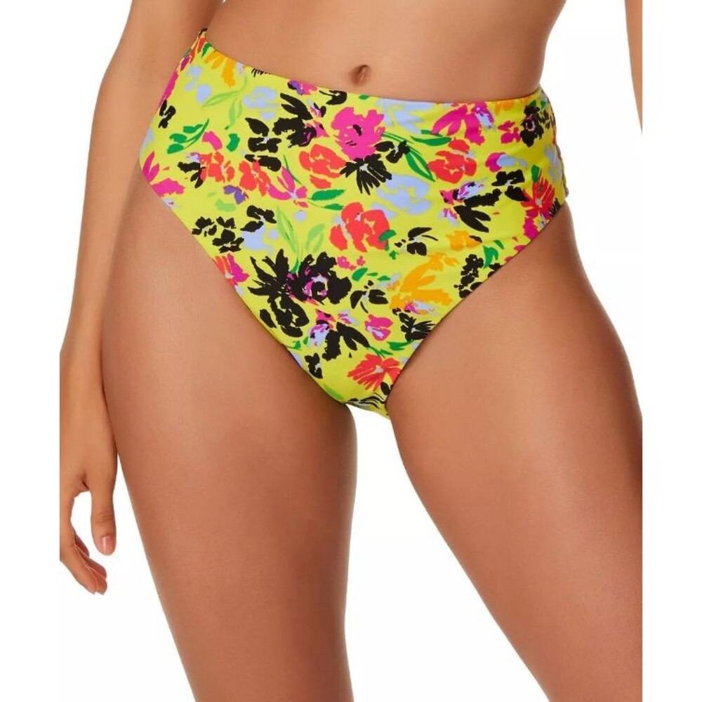 Bar III Womens Yellow Floral Chic Bikini Top & High-Leg High-Rise Bottoms SMALL - Picture 4 of 8